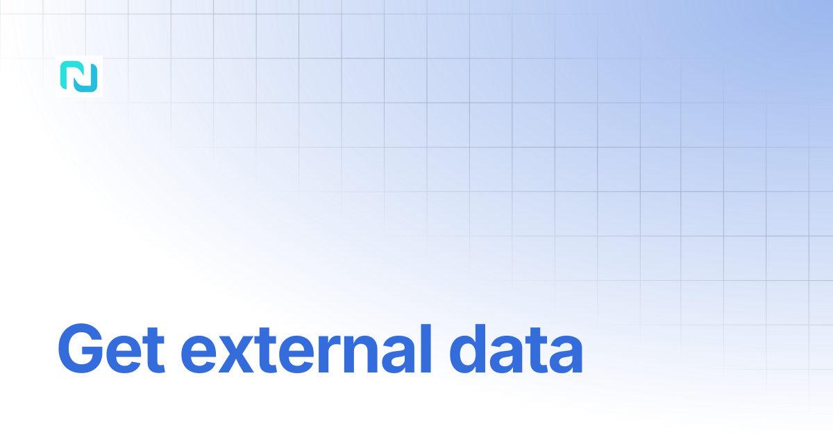 Get external data | nedyx
